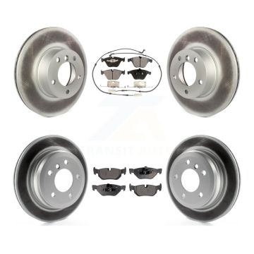 Front Rear Coated Disc Brake Rotors And Ceramic Pads Kit For BMW 328i xDrive X1 328xi KGT-101119