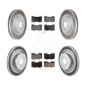 Front Rear Coat Brake Rotor Ceramic Pad Kit For 09-13 INFINITI G37 RWD With Brembo Brakes KGT-101122
