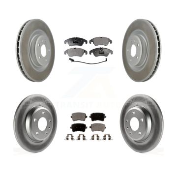 Front Rear Coated Brake Rotor Ceramic Pad Kit For Audi Q5 With 345mm Diameter KGT-101130