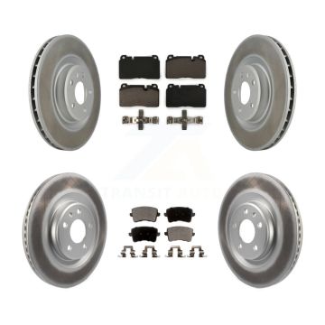 Front Rear Coated Disc Brake Rotors And Ceramic Pads Kit For Audi Q5 KGT-101134