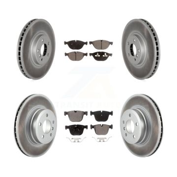 Front Rear Coated Disc Brake Rotors And Ceramic Pads Kit For BMW X5 X6 xDrive50i KGT-101139