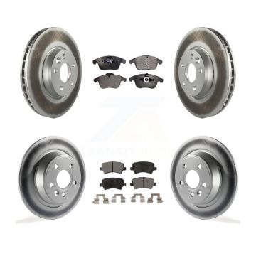 Front Rear Coated Disc Brake Rotors Ceramic Pad Kit For 2012-2015 Land Rover Range Evoque KGT-101142