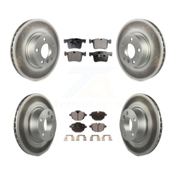 Front Rear Coated Disc Brake Rotors And Ceramic Pads Kit For BMW X3 X4 KGT-101193