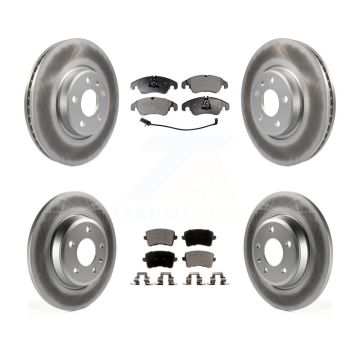 Front Rear Coated Disc Brake Rotors And Ceramic Pad Kit For Audi Q5 A4 Quattro A5 allroad KGT-101198