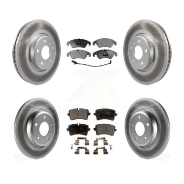 Front Rear Coated Brake Rotor Ceramic Pad Kit For Audi A6 With 320mm Diameter KGT-101199
