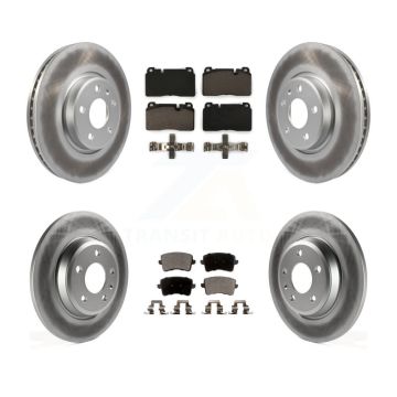 Front Rear Coated Disc Brake Rotors And Ceramic Pads Kit For Audi Q5 KGT-101200