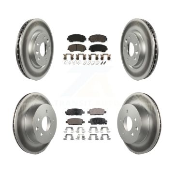 Front Rear Coated Disc Brake Rotors And Ceramic Pads Kit For Nissan Rogue Sport Qashqai KGT-101242