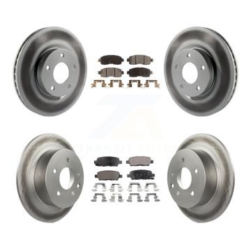 Front Rear Coated Disc Brake Rotors And Ceramic Pads Kit For Nissan Altima KGT-101246