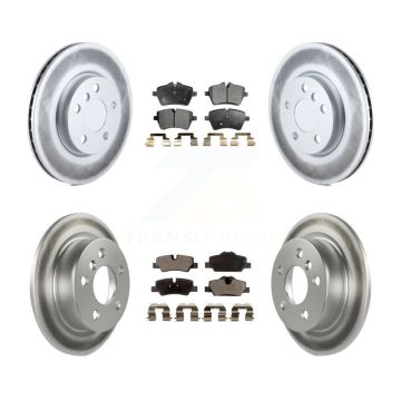 Front Rear Coated Disc Brake Rotors And Ceramic Pads Kit For Mini Cooper KGT-101247