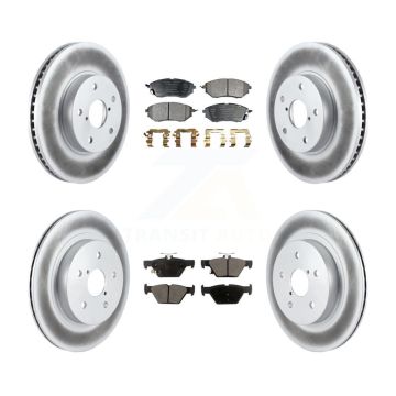 Front Rear Coated Disc Brake Rotors And Ceramic Pads Kit For 2015 Subaru Legacy 2.5L KGT-101249