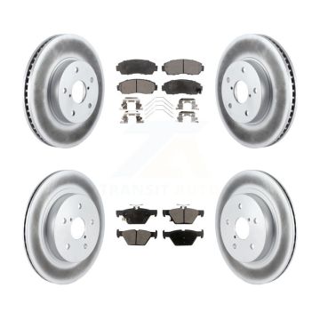 Front Rear Coated Disc Brake Rotors And Ceramic Pads Kit For 2016-2019 Subaru Legacy 2.5L KGT-101250