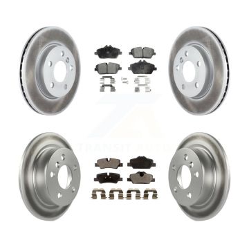 Front Rear Coated Disc Brake Rotors And Ceramic Pads Kit For Mini Cooper KGT-101256