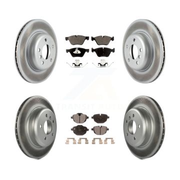 Front Rear Coated Disc Brake Rotors And Ceramic Pads Kit For BMW 528i xDrive KGT-101257