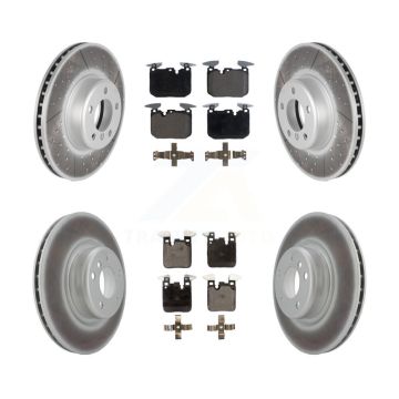 Front Rear Coated Disc Brake Rotors And Ceramic Pads Kit For 2018-2020 BMW M240i xDrive KGT-101273