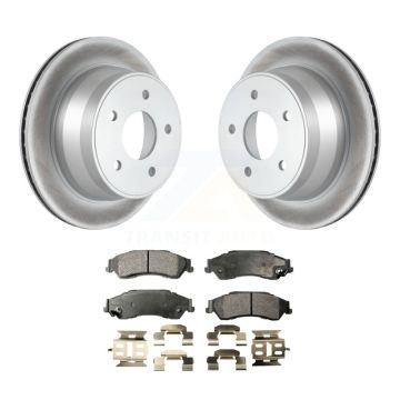Rear Coated Brake Rotor & Ceramic Pad Kit For Chevrolet GMC Blazer S10 Jimmy Sonoma Isuzu KGT-101278