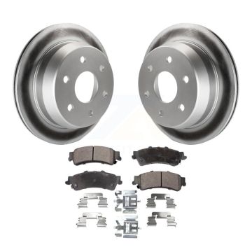 Rear Coat Brake Rotors Ceramic Pad Kit For Chevrolet GMC Silverado 1500 Sierra Classic XL KGT-101280