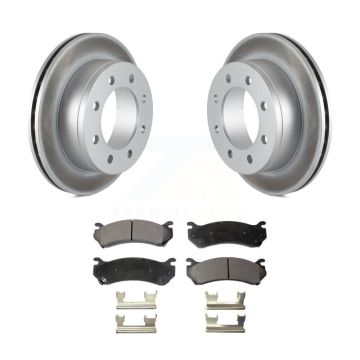 Rear Coat Brake Rotors Ceramic Pad Kit For Chevrolet GMC Sierra 2500 HD Silverado 3500 XL KGT-101283