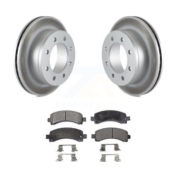 Rear Coated Disc Brake Rotor & Ceramic Pad Kit For GMC Chevrolet Savana 2500 Express 3500 KGT-101284