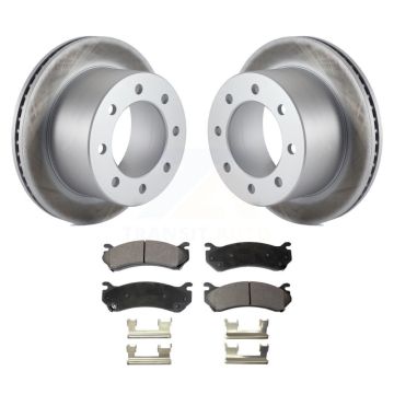 Rear Coat Brake Rotors Ceramic Pad Kit For 2007 GMC Sierra 3500 Classic With 12000 Lb GVW KGT-101292