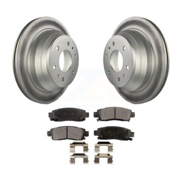 Rear Coat Brake Rotor Ceramic Pad Kit For Chevrolet GMC Trailblazer Envoy XL EXT SSR Saab KGT-101295