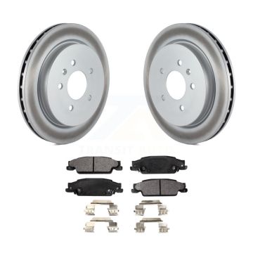 Rear Coated Disc Brake Rotors And Ceramic Pads Kit For Cadillac CTS STS KGT-101297