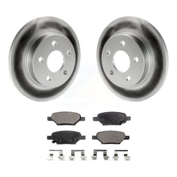 Rear Coated Brake Rotors Ceramic Pad Kit For Chevrolet Malibu Pontiac Cobalt G5 G6 Saturn KGT-101299