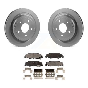Rear Coated Disc Brake Rotors And Ceramic Pads Kit For Chevrolet Corvette Cadillac XLR KGT-101300