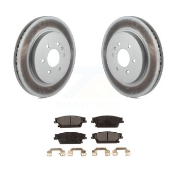 Rear Coated Disc Brake Rotors And Ceramic Pads Kit For Cadillac SRX KGT-101301