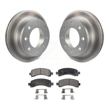 Rear Coated Disc Brake Rotor & Ceramic Pad Kit For GMC Chevrolet Savana 3500 2500 Express KGT-101305