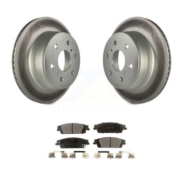 Rear Coat Brake Rotor Ceramic Pad Kit For Chevrolet GMC Silverado 1500 Sierra Tahoe Yukon KGT-101311