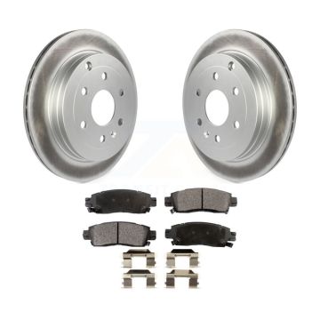 Rear Coated Brake Rotor & Ceramic Pad Kit For GMC Acadia Buick Enclave Chevrolet Traverse KGT-101313