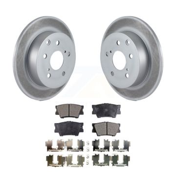 Rear Coated Disc Brake Rotors And Ceramic Pads Kit For Toyota Matrix Pontiac Vibe KGT-101316