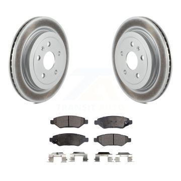 Rear Coated Disc Brake Rotors And Ceramic Pads Kit For Chevrolet Camaro Cadillac CTS KGT-101319
