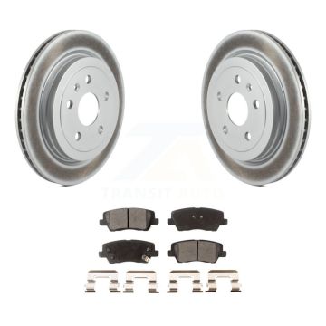 Rear Coated Disc Brake Rotors And Ceramic Pads Kit For Cadillac CTS KGT-101320