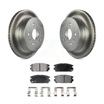 Rear Coated Disc Brake Rotors Ceramic Pad Kit For 2010-2017 Chevrolet Equinox GMC Terrain KGT-101322