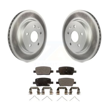 Rear Coated Disc Brake Rotors And Ceramic Pads Kit For Chevrolet Camaro Cadillac CT6 KGT-101326