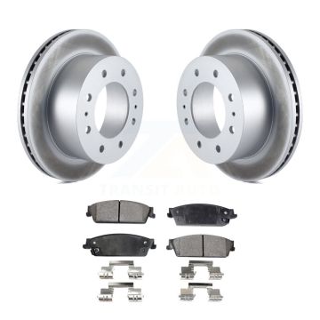Rear Coated Disc Brake Rotor And Ceramic Pad Kit For 2011 Chevrolet Silverado 1500 Hybrid KGT-101328