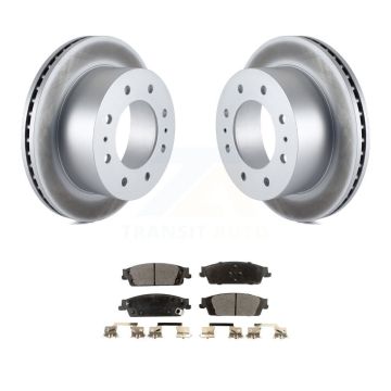 Rear Coated Disc Brake Rotors And Ceramic Pads Kit For Chevrolet Suburban KGT-101330
