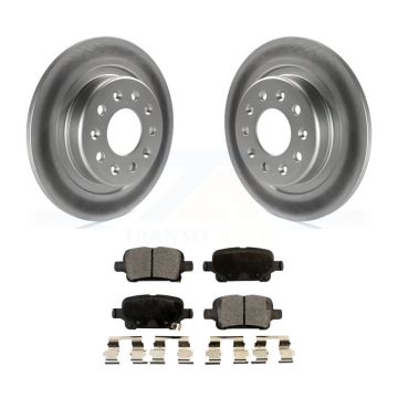 Rear Coat Disc Brake Rotor Ceramic Pad Kit For Chevrolet Equinox GMC Terrain Malibu Buick KGT-101334