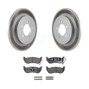 Rear Coated Brake Rotors Ceramic Pad Kit For Ford Explorer Sport Trac Mercury Mountaineer KGT-101346