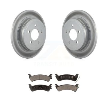 Rear Coated Disc Brake Rotors And Ceramic Pads Kit For Ford Explorer Sport Trac KGT-101350