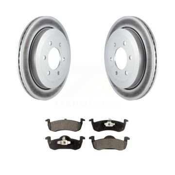 Rear Coated Brake Rotor & Ceramic Pad Kit For 2007-2017 Ford Expedition Lincoln Navigator KGT-101367