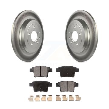 Rear Coated Brake Rotors Ceramic Pad Kit For Ford Five Hundred Freestyle Taurus X Mercury KGT-101370