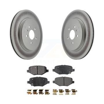 Rear Coated Brake Rotors Ceramic Pad Kit For Ford Explorer Flex Taurus Police Interceptor KGT-101378