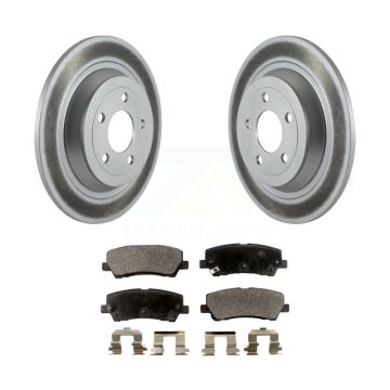 Rear Coated Disc Brake Rotors And Ceramic Pads Kit For Ford Mustang KGT-101384