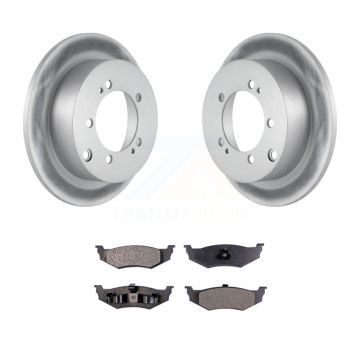 Rear Coat Disc Brake Rotor Ceramic Pad Kit For 2000 Dodge Stratus With 14" Factory Wheels KGT-101390