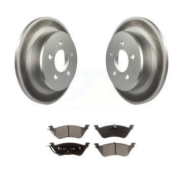 Rear Coated Brake Rotor & Ceramic Pad Kit For Dodge Grand Caravan Chrysler Town Country KGT-101391