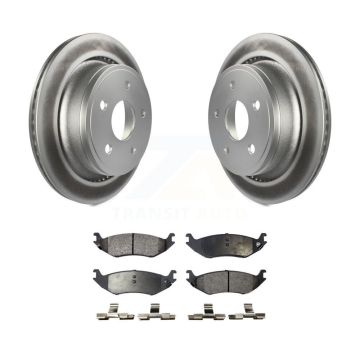 Rear Coated Disc Brake Rotors And Ceramic Pads Kit For Dodge Ram 1500 KGT-101393