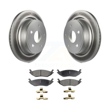 Rear Coated Brake Rotor Ceramic Pad Kit For Ram 1500 Classic Dodge Durango Chrysler Aspen KGT-101394