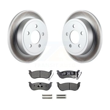 Rear Coated Disc Brake Rotors And Ceramic Pads Kit For Jeep Liberty Wrangler TJ KGT-101395